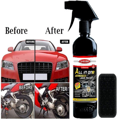 Sheeba Liquid Car Polish for Bumper, Tyres, Metal Parts, Exterior(200 ml)