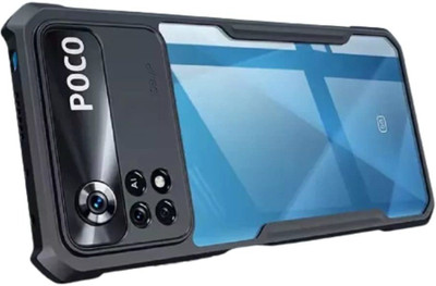 FlareHUB Back Cover for POCO X4 Pro 5G(Black, Camera Bump Protector, Pack of: 1)