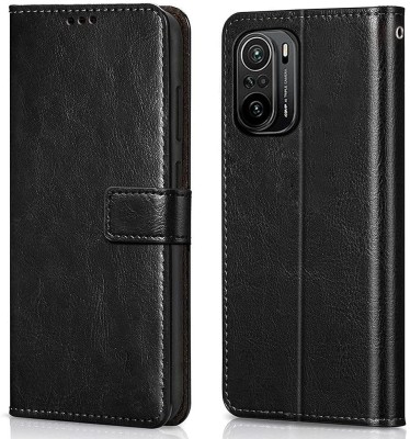 Luxury Counter Flip Cover for Xiaomi Mi 11X / 11X Pro / Redmi K40 Premium Quality |Dual Stiched| Back Cover(Black, Dual Protection, Pack of: 1)