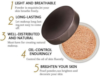 Aylily Banana Loose Setting Powder - Flash Friendly Matte Finish Compact(Banana, 12 g)