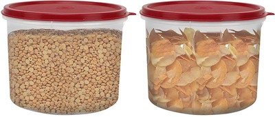 Cutting EDGE Plastic Grocery Container  - 2200 ml(Pack of 2, Red)