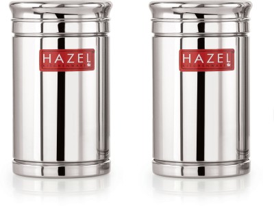 HAZEL Steel Grocery Container  - 800 ml(Pack of 2, Silver)