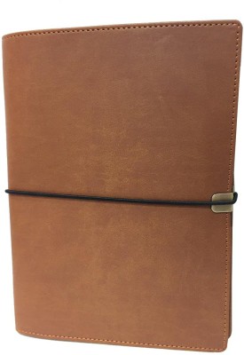 SMKT Elastic Notebook A5 Note Book ruled 200 Pages(Tan)