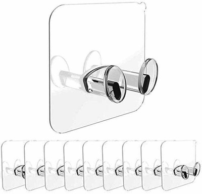 SMB ENTERPRISES Adhesive Hook Multifunctional Power Plugs Socket Holder Hook 1(Pack of 10)