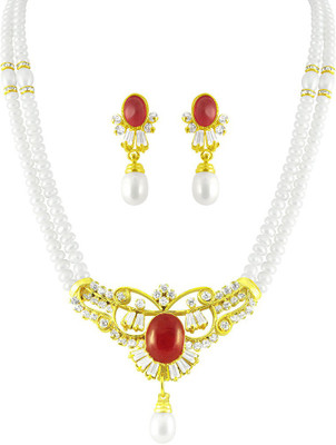 Sri Jagdamba Pearls Mother of Pearl Silver Silver Jewellery Set(Pack of 1)