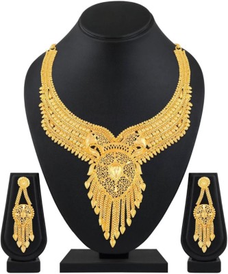 TONOLIKA Alloy Gold-plated Gold Jewellery Set(Pack of 1)