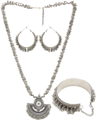 DENICRAAS Sterling Silver Sterling Silver Silver Jewellery Set(Pack of 1)