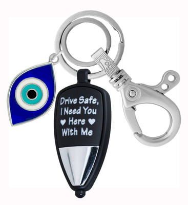 MGP FASHION Gift Evil Eye Nazar Suraksha Kavach Locket Drive safe Light Keyring Pendant Key Chain