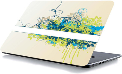 qth FLORAL LAP-4253 VINYL Reusable Laptop Skin Compatible for 15.6 inch(Theme: Nature)
