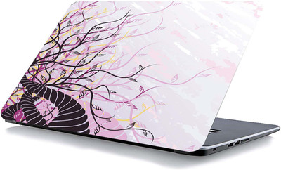 qth FLORAL LAP-4134 VINYL Reusable Laptop Skin Compatible for 15.6 inch(Theme: Spiritual)