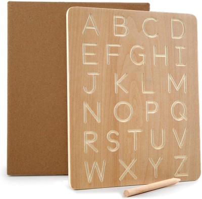 ARVANA Alphabet and Number Tracing Learning Educational Toy Board Slate For Blend Kids(Beige)