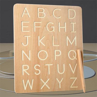 blue seed Learning Educational Alphabet Board Toys AtoZ Practicing Tracing Board Slate(Beige, Multicolor)