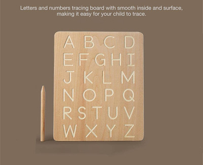 blue seed AtoZ Practicing Alphabets & Numbers HandWriting Learning Tracing Board/Slate/Toy(Beige, Multicolor)