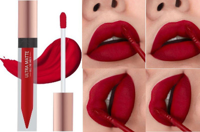GFSU PROFESSIONAL RED LIQUID LIPSTICK SHADE DELIVERING INTENSE MATTE COLOR EFFECT(BRIGHT RED, 9 ml)