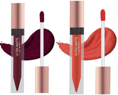 GFSU Liquid Matte Lipstick Combo PACK OF 2(MULTICOLOR, 18 ml)