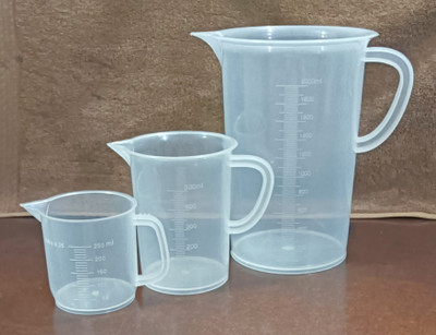 GVSSCO Plastic Measuring Jug 2000ml, 500ml & 250ml Measuring Cup Set(2000 ml, 500 ml, 250 ml)