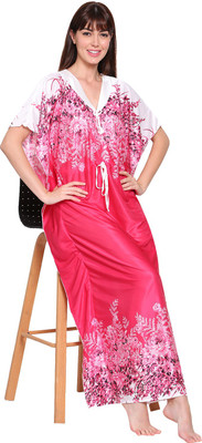 Dreer Women Nighty with Robe(Multicolor)