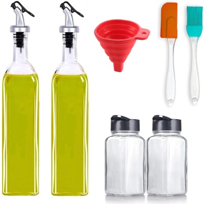 jay gatrad seller Oil Dispenser, oil brush, spinkle jar Kitchen Tool Set(White, Brush, Crusher, Spatula)