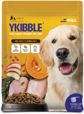 Wiggles Ykibble Dog Food Adult Pet, 9.5 kg - Oven Baked Nutritionally Balanced Food Chicken 9.5 kg Dry Adult, Senior Dog Food