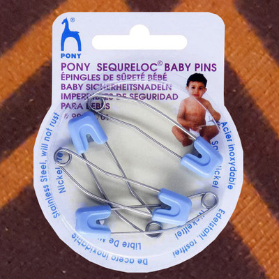 Shree Shyam Pony Baby Safety Pins 4C (Blue) Pack of 1 Pin Cushion(BLUE)