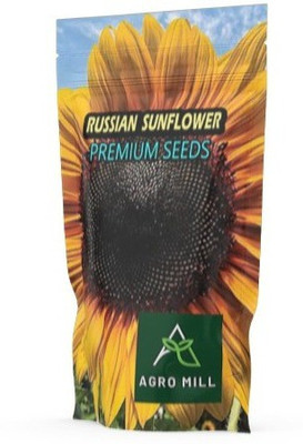 AGRO MILL PREMIUM QUALITY GIANT RUSSIAN SUNFLOWER/SURAJMUKHI FLOWER Seed(60 per packet)