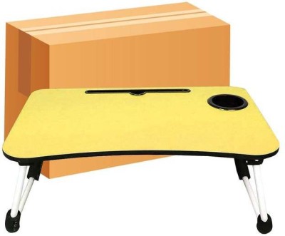 ShoppyCharms Wood Portable Laptop Table(Finish Color - Yellow, Knock Down)