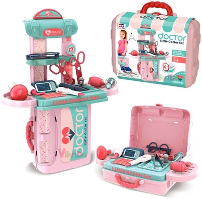 VikriDa Doctor Set Toy, Portable Pretend Play Doctor Set, Role Play Toys for Kid
