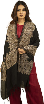 Shal-é-Pashm Embroidered Wool Blend Women Stole