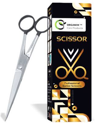 Organim care products Barber Hair Cutting Scissors High Graded Quality Brand Scissors  (Set of 1, Silver)