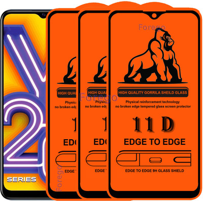HQ Protection Edge To Edge Tempered Glass for Vivo Y20i(Pack of 3)