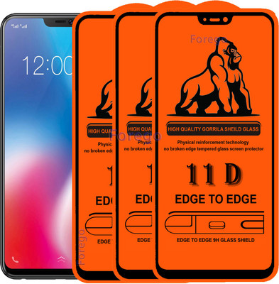 Forego Edge To Edge Tempered Glass for Vivo V9 Pro(Pack of 3)