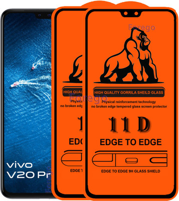 Forego Edge To Edge Tempered Glass for Vivo V20 Pro(Pack of 2)