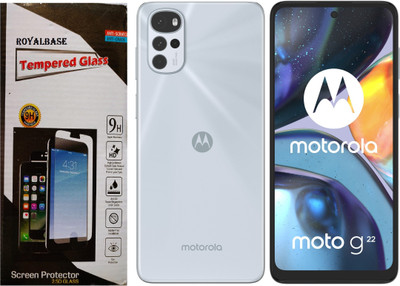 ROYALBASE Edge To Edge Tempered Glass for Moto G22,Motorola G22,Motorola Moto G22(Pack of 1)