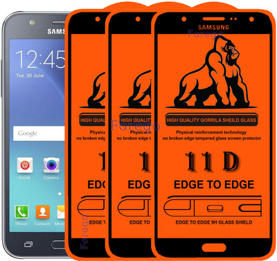 Forego Edge To Edge Tempered Glass for Samsung Galaxy J7(Pack of 3)