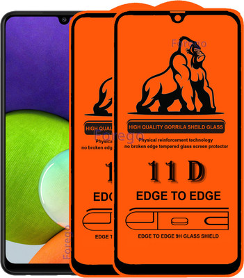 Forego Edge To Edge Tempered Glass for Samsung A22 4G(Pack of 2)
