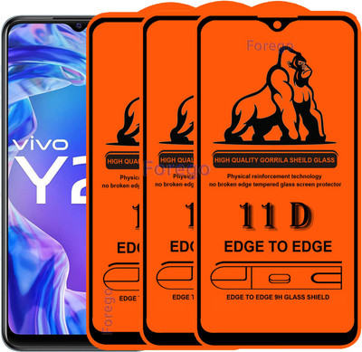 HQ Protection Edge To Edge Tempered Glass for Vivo Y21(Pack of 3)