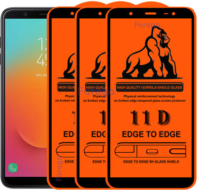 Forego Edge To Edge Tempered Glass for Samsung Galaxy J8(Pack of 3)