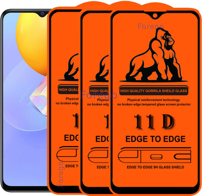 Forego Edge To Edge Tempered Glass for VIVO Y51(Pack of 3)
