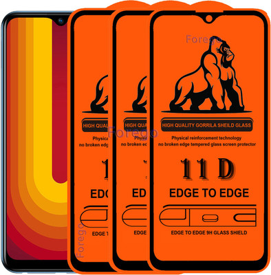 Forego Edge To Edge Tempered Glass for Vivo U10(Pack of 3)
