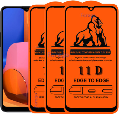 Forego Edge To Edge Tempered Glass for Samsung A20s(Pack of 3)