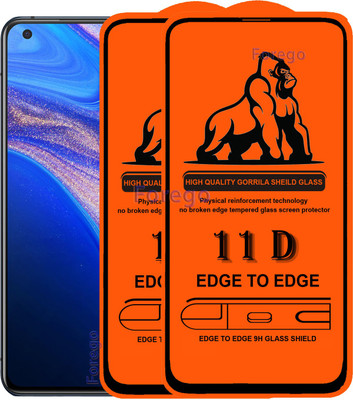 Forego Edge To Edge Tempered Glass for Vivo X50(Pack of 2)