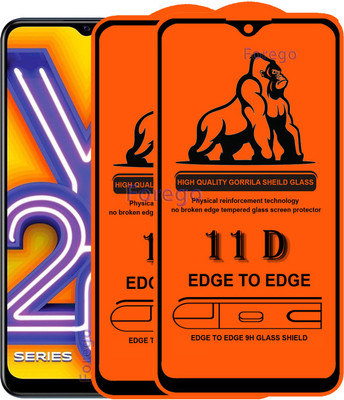 HQ Protection Edge To Edge Tempered Glass for Vivo Y20i(Pack of 2)