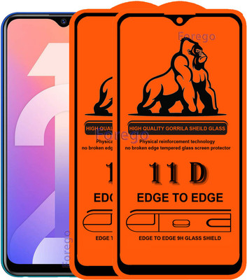 Forego Edge To Edge Tempered Glass for Vivo Y12(Pack of 2)