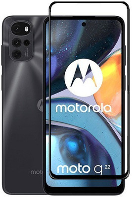 MOBIGENIX Edge To Edge Tempered Glass for Moto g22 ,MOTOROLA MOTO G22 4G(Pack of 1)