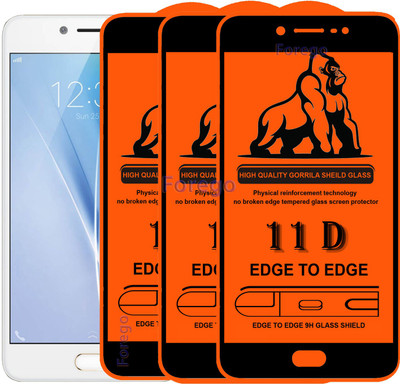 Forego Edge To Edge Tempered Glass for VIVO V5S(Pack of 3)