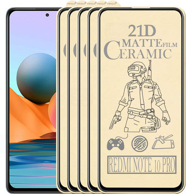 TWIGLO Edge To Edge Tempered Glass for REDMI NOTE 10 PRO(Pack of 5)