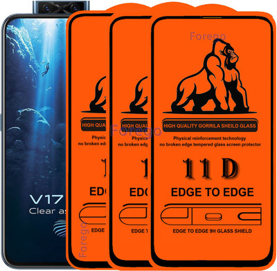 Forego Edge To Edge Tempered Glass for Vivo V17 pro(Pack of 3)