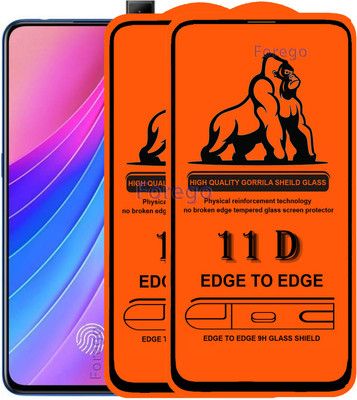 Forego Edge To Edge Tempered Glass for Vivo V15 Pro(Pack of 2)