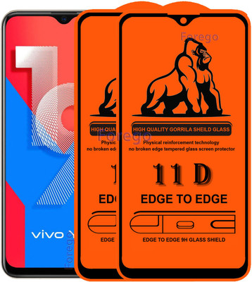 Forego Edge To Edge Tempered Glass for Vivo Y19(Pack of 2)