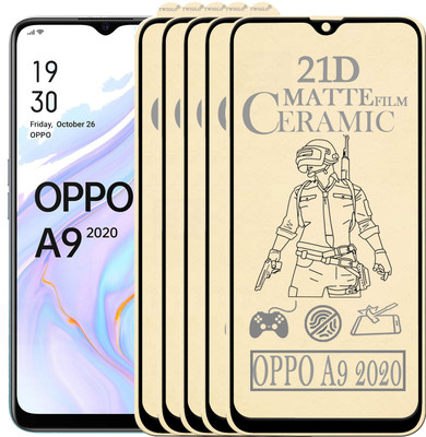 TWIGLO Edge To Edge Tempered Glass for OPPO A9 2020(Pack of 5)